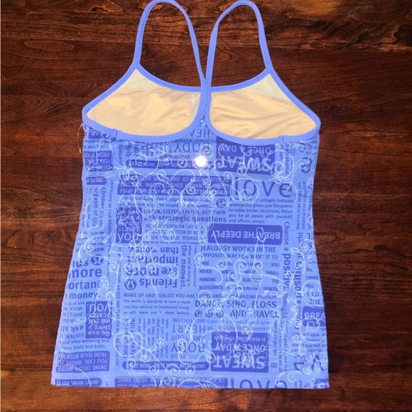 Lululemon Blue Swirl Manifesto Power Y Tank Top - Picture 3 of 5